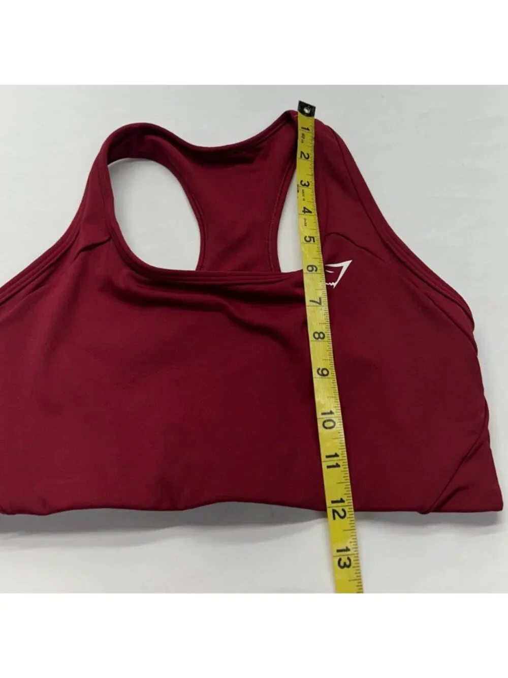 GYMSHARK Women's Racerback Sports Bra Maroon Large